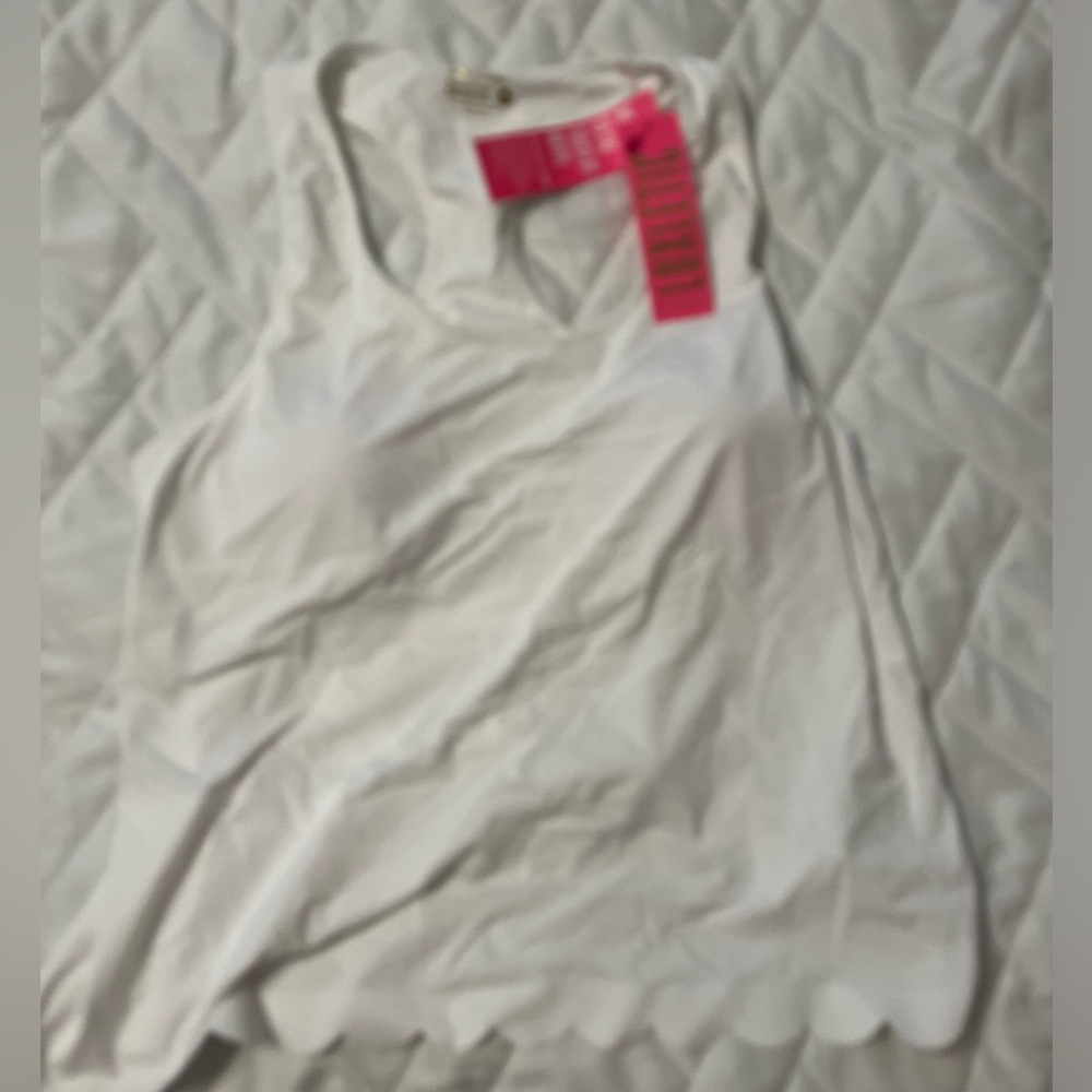 NWT Lilly Pulitzer X-LARGE UPF50+ Claralee Scallop Bra Tank Top
